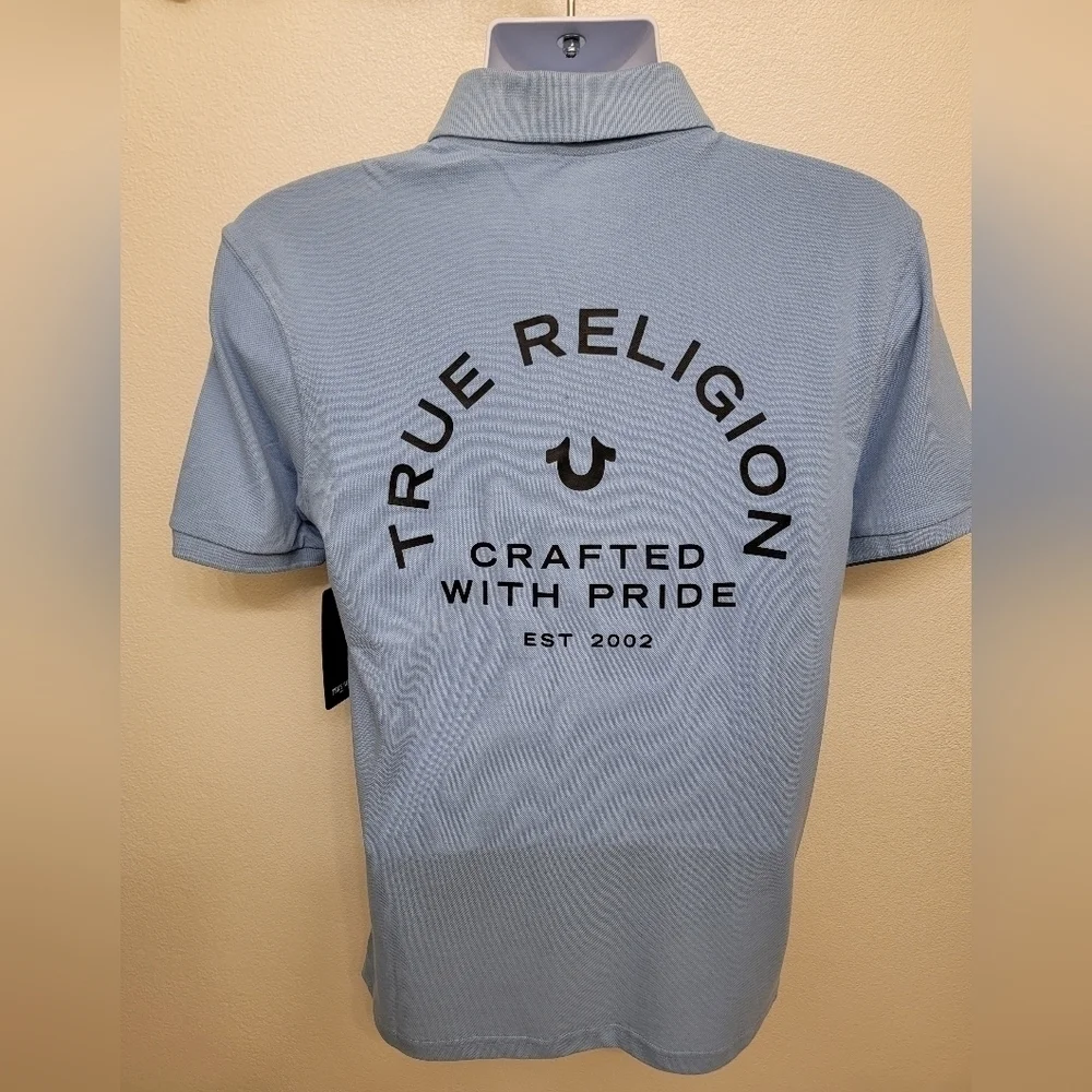 NWT True Religion Men's Short Sleeve Polo Shirt